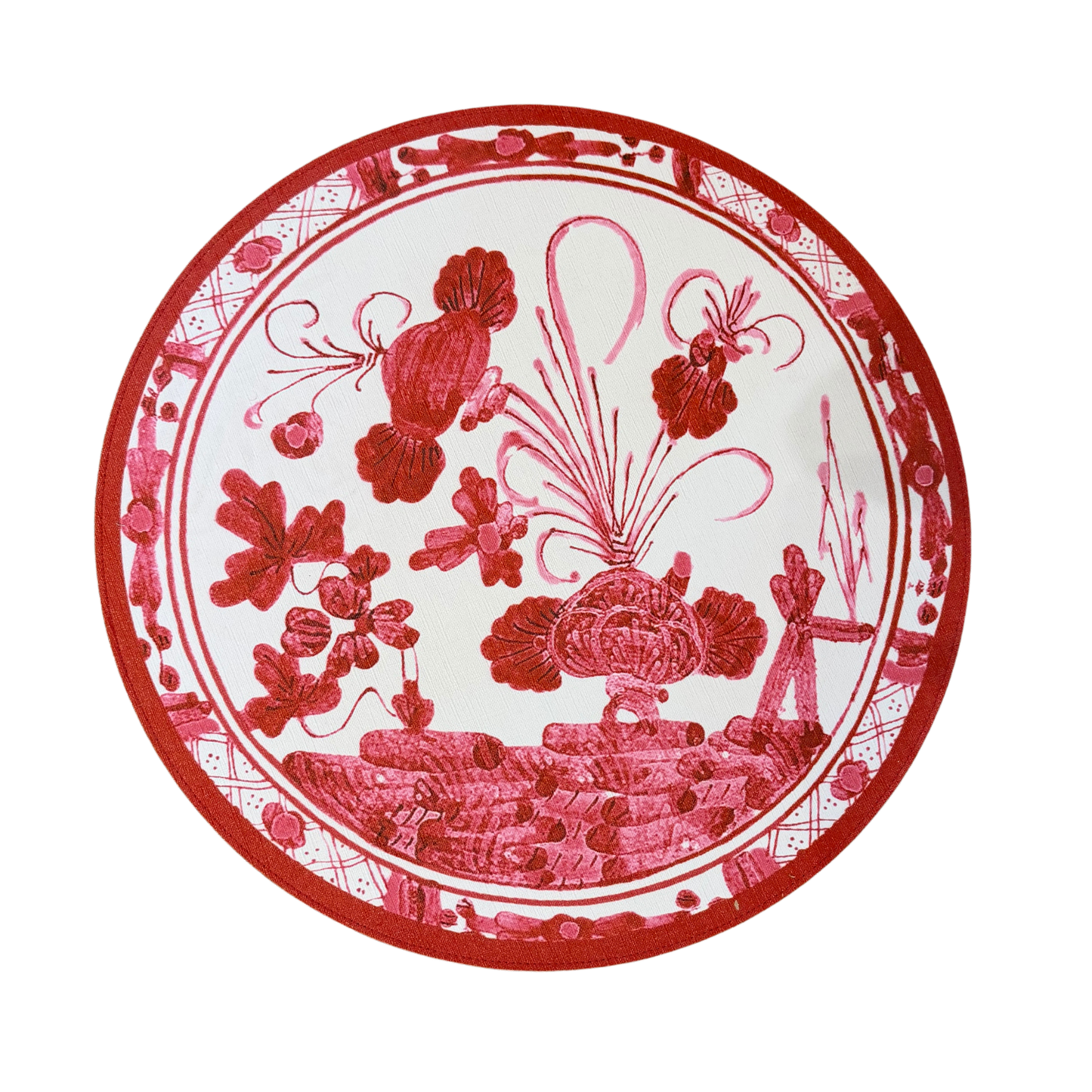 VIDA Faenza and Leopard Reversible Round Placemats - Set of 4