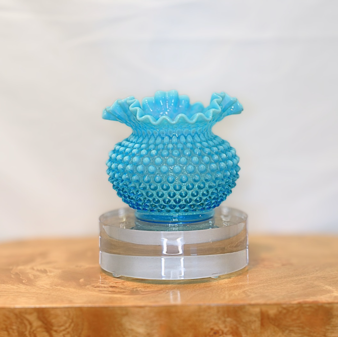 Blue Hobnail Vase
