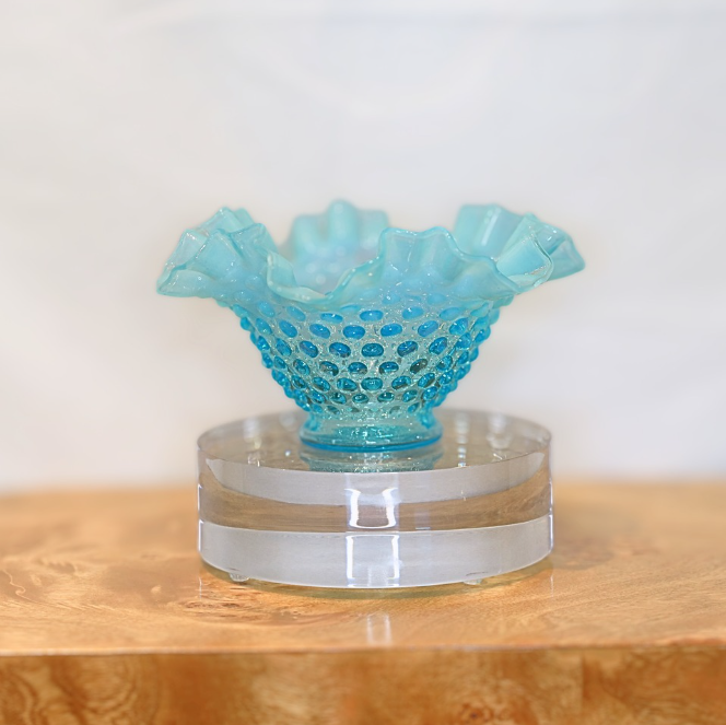 Blue Hobnail Bowl