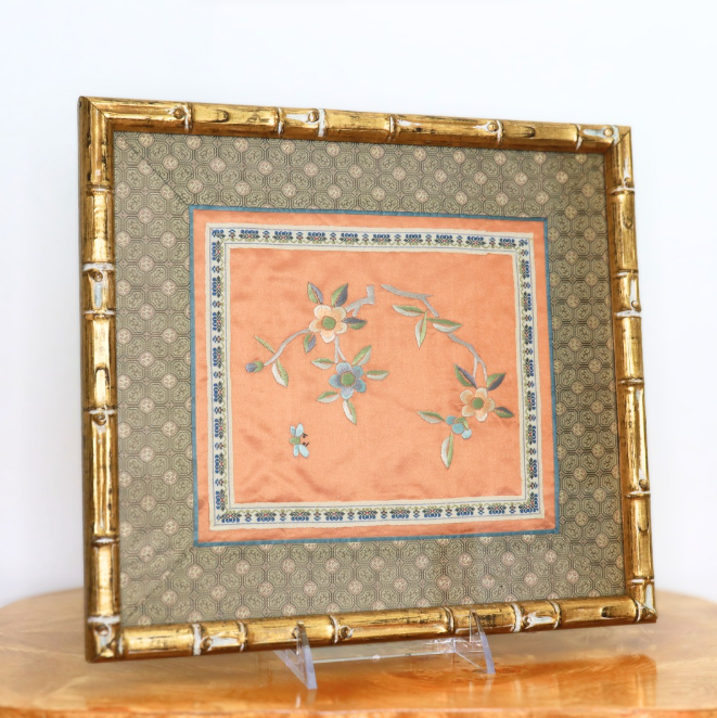 Framed Embroidered Silk
