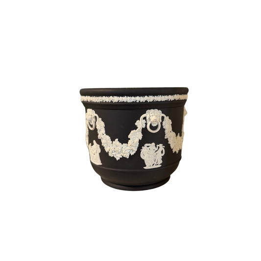 Antique Wedgewood Black Small Planter