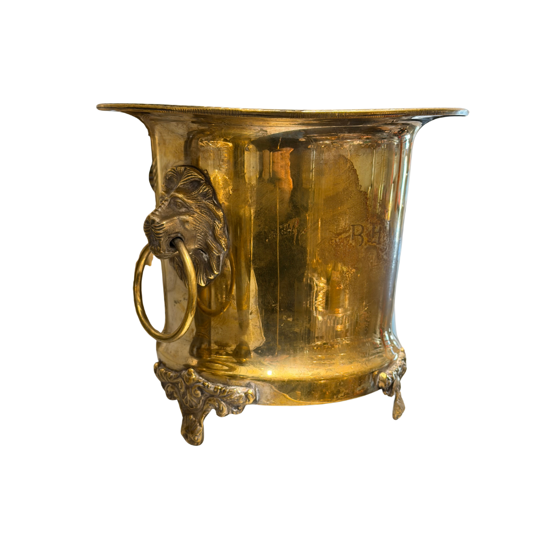 Champagne Bucket with Lion Handle Detail
