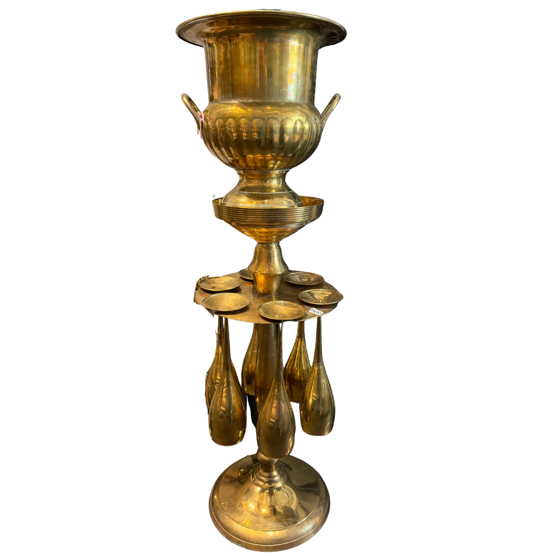 Champagne Bucket & Brass Stand with Goblets