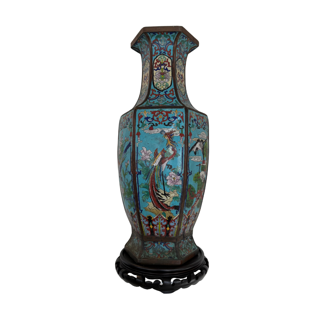 Pair of Large Cloissone Vases