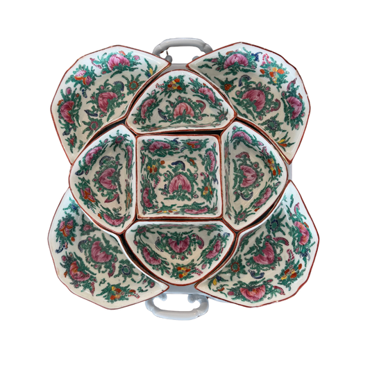Antique Chinese Famille Canton Rose Porcelain Set