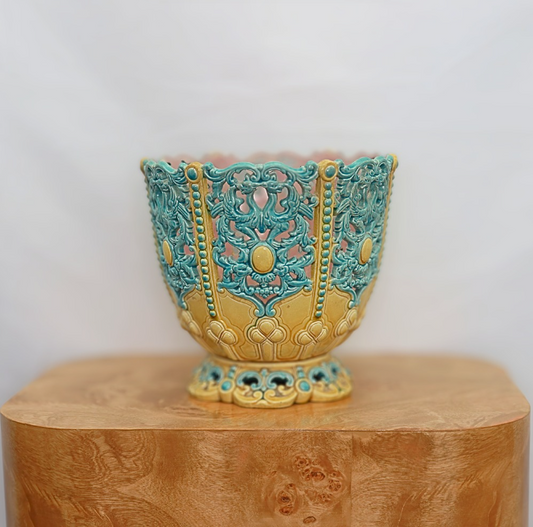 Blue & Yellow Cache Pot