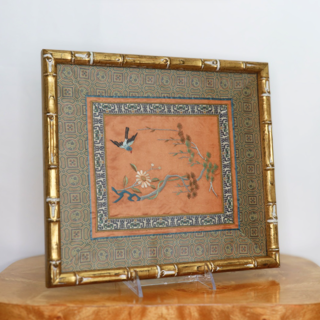 Framed Embroidered Silk