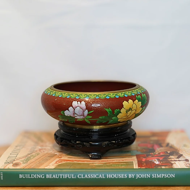 Cloisonne Bowl On Stand