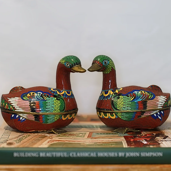 Duck Cloisonne Box