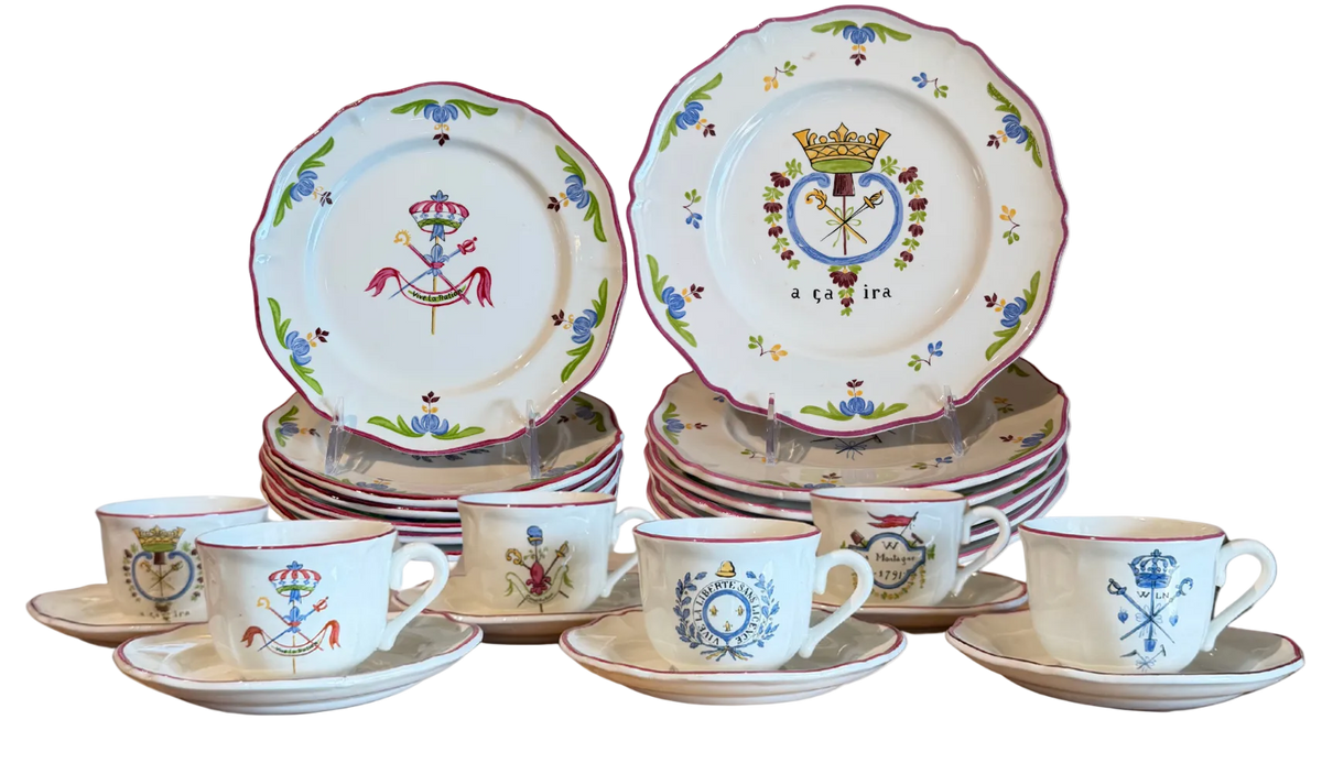 Vintage St Amand France French Revolution Dinner Set