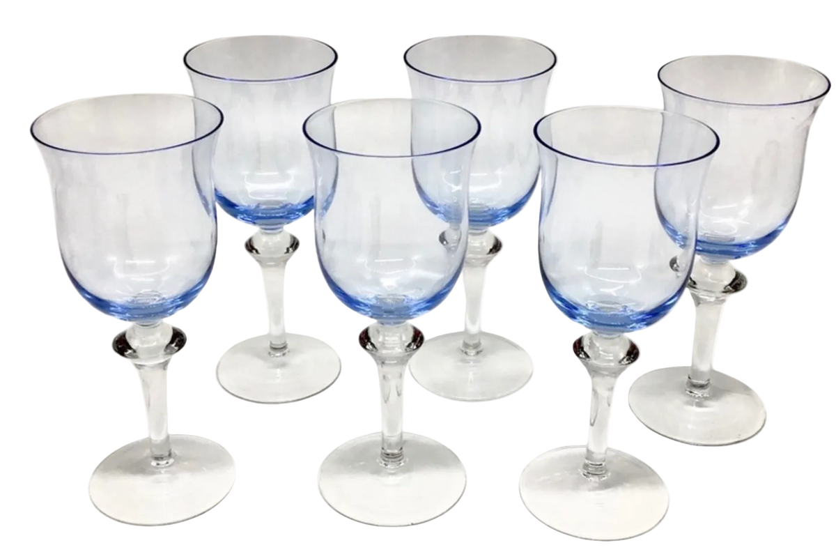 Blue Glasses, Set of 6