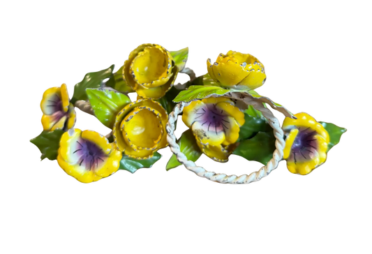 Floral Napkin Rings - Set of 10