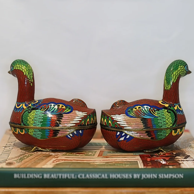 Duck Cloisonne Box